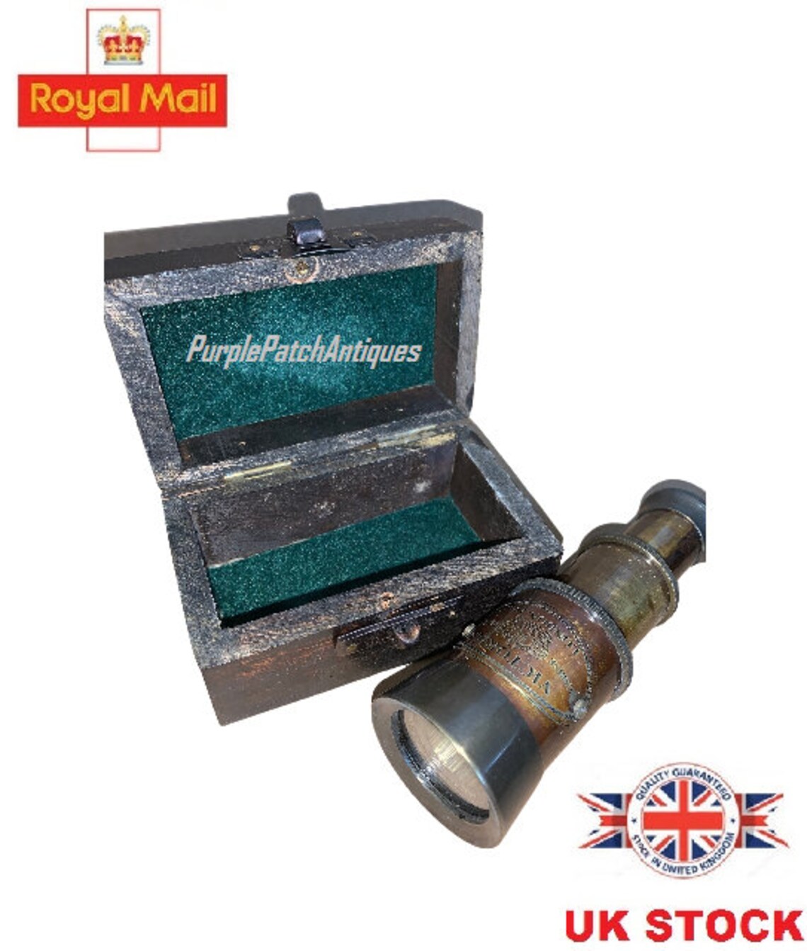 Antique Captain's Telescope in Wooden Box antique Etsy