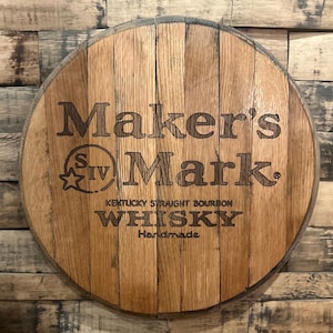 Markers Mark handmade - bourbon barrel head - gift for him