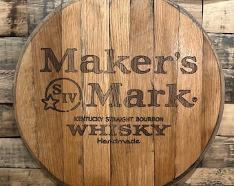 Markers Mark handmade - bourbon barrel head - gift for him