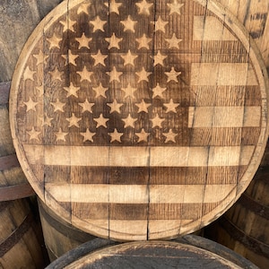 Patriotic Bourbon Barrel Gift for Him