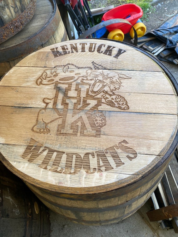 Bourbon Barrel Head Kentucky Wildcats Inspired Gifts for Him Etsy