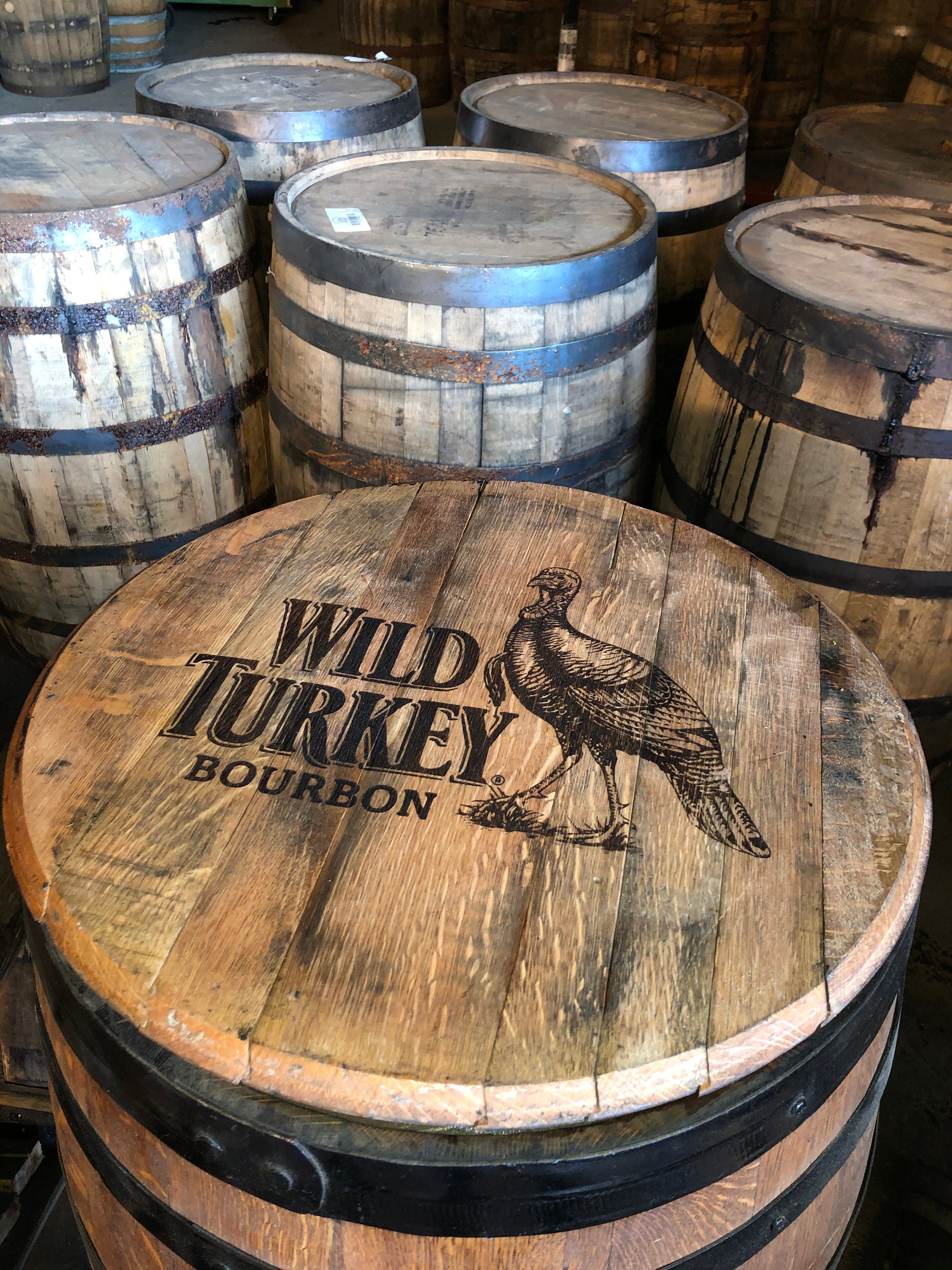 Laser Etched Wild Turkey Barrel Head Etsy