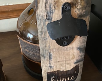 Bourbon barrel Bottle Opener with custom logo