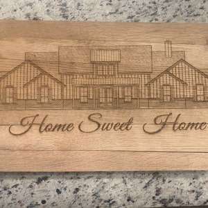Bourbon barrel serving tray - house image