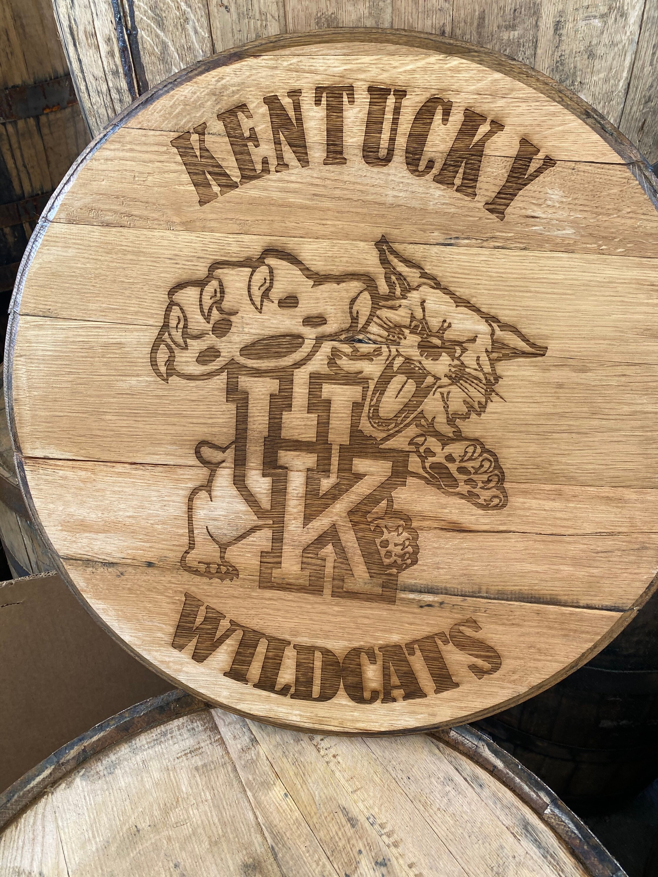 Bourbon barrel head kentucky wildcats Etsy