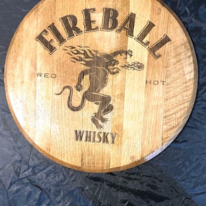bourbon barrel head - fireball - gifts for him