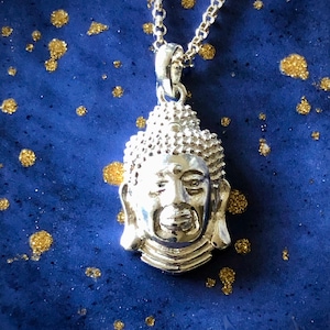 Sterling Silver Buddha Pendant Necklace