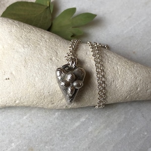 Sterling Silver Love Heart Charm Pendant Necklace