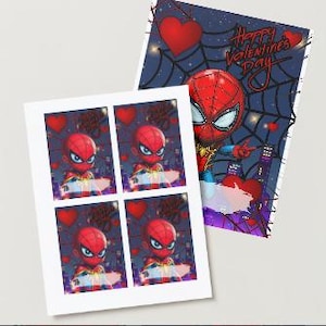 Printable Spider-Man Valentine Cards - Digital Download