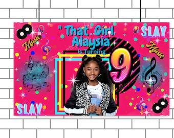Chic Birthday Slay Digital Party Banner - Instant Download