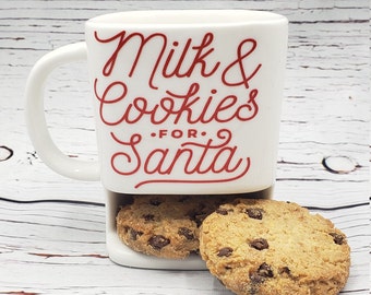 Personalized mug milk and cookies for Santa