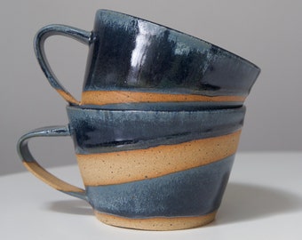 blue mug/handmade ceramic cup