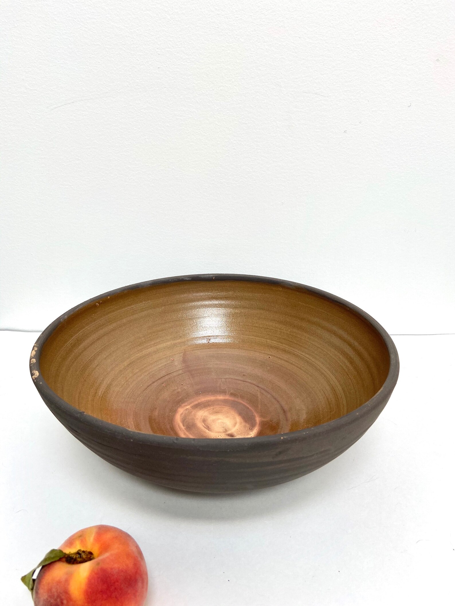 Large Bowl/ceramic Bowl/black Bowl/black Stoneware Bowl/fruit Etsy
