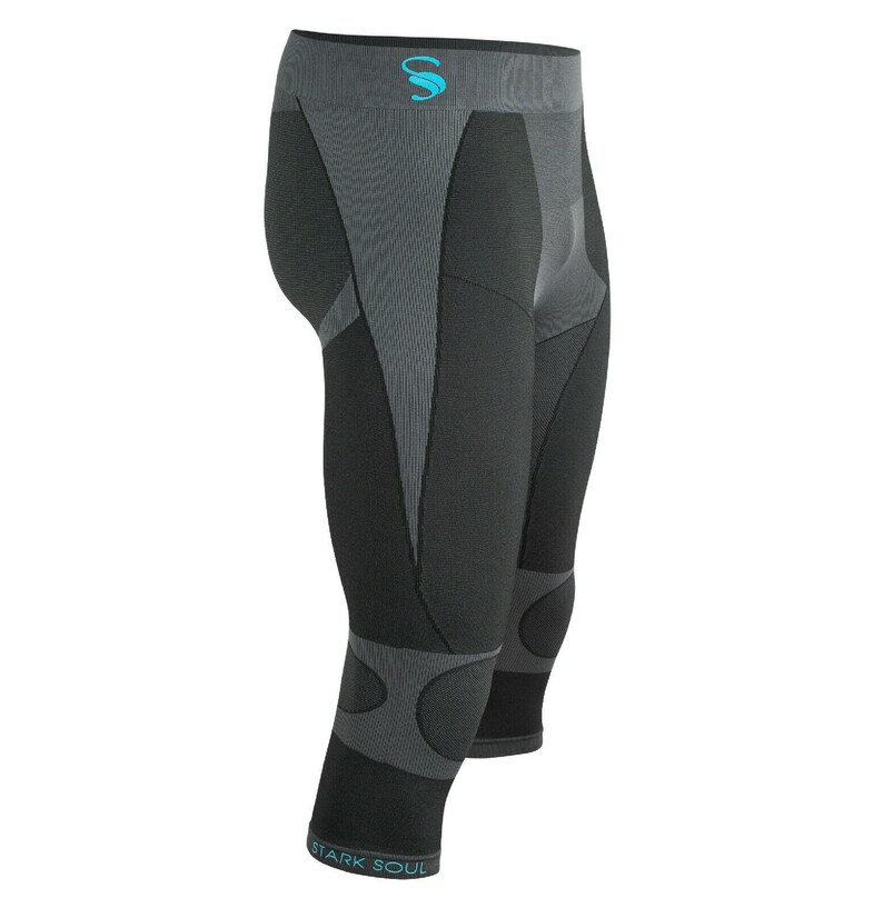 Seamless Functional Capri Biking shorts Mens 34 Workout Shorts Baselayer Compression Running Boxing Shorts