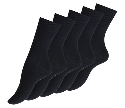 5 or 10 Pairs Women 100% Cotton Socks. Plain Black Thin | Etsy
