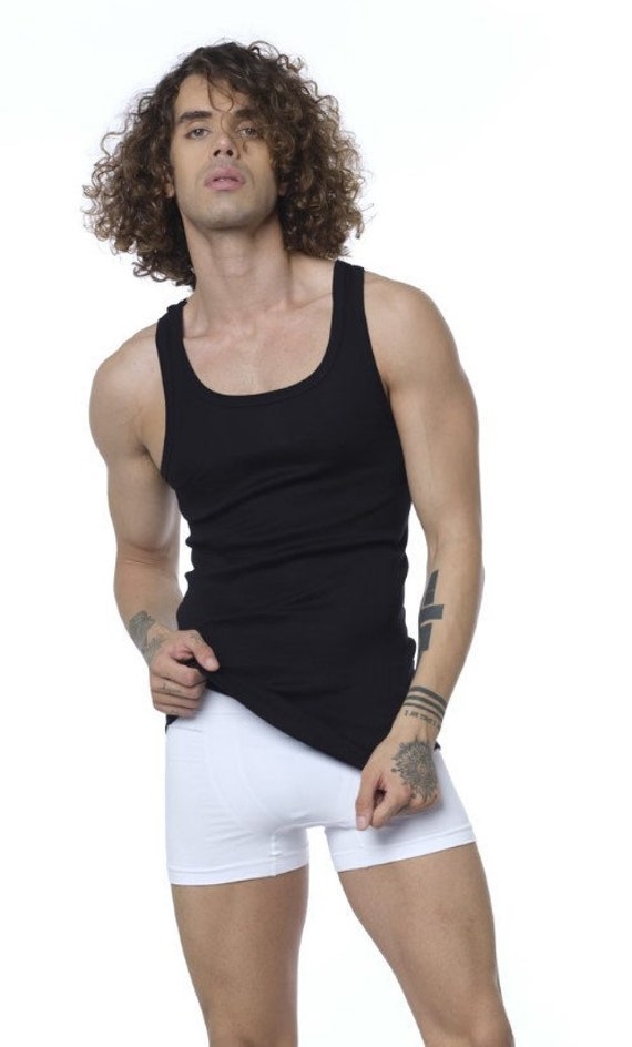 Men's Combed cotton undershirt vest tank top Pure cotton fabric