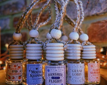 Magical car air fresheners | glass bottle and wooden lid car diffuser | choose your scent