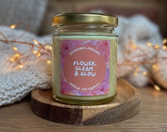 Flower, Gleam & Glow | Magical soy wax candle | cruelty free and vegan