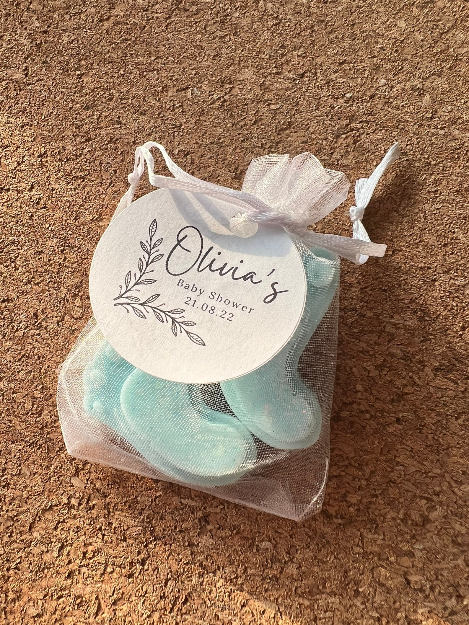 Personalised Baby Shower Favour Wax Melts Pack of 2 Feet per Etsy UK