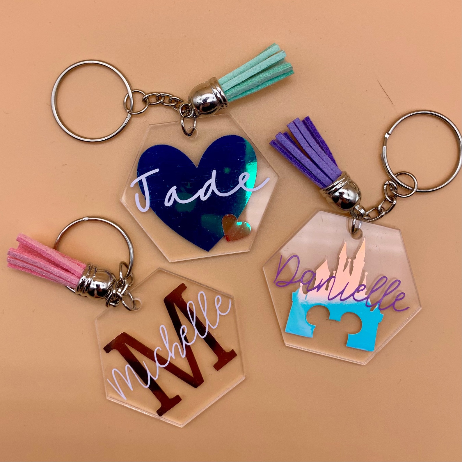 Llavero personalizado de Disney llavero acrílico con inicial Etsy