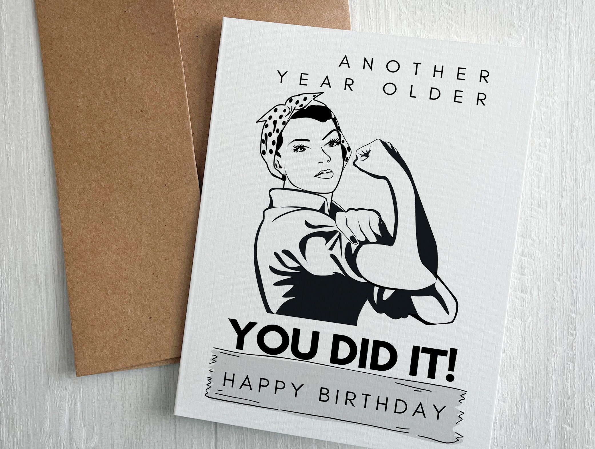 Funny Rosie the Riveter Historical Birthday Card - Etsy