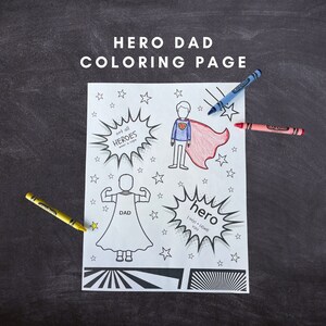 Dad Superhero Coloring Page