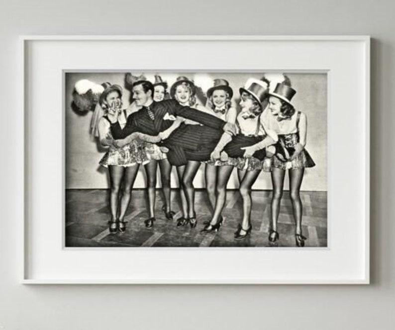 Ziegfeld Photo: Chorus Girls Holding Suited Man in Air Vintage - Etsy