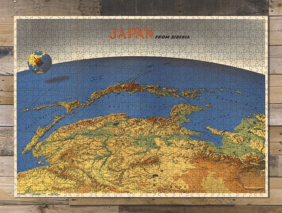 1943 Carte du Japon depuis la Sibérie Puzzle adulte 1000 pièces