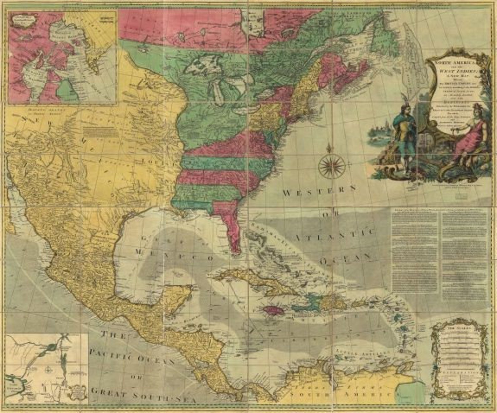 1774 Map North America and the West Indies a New Map - Etsy