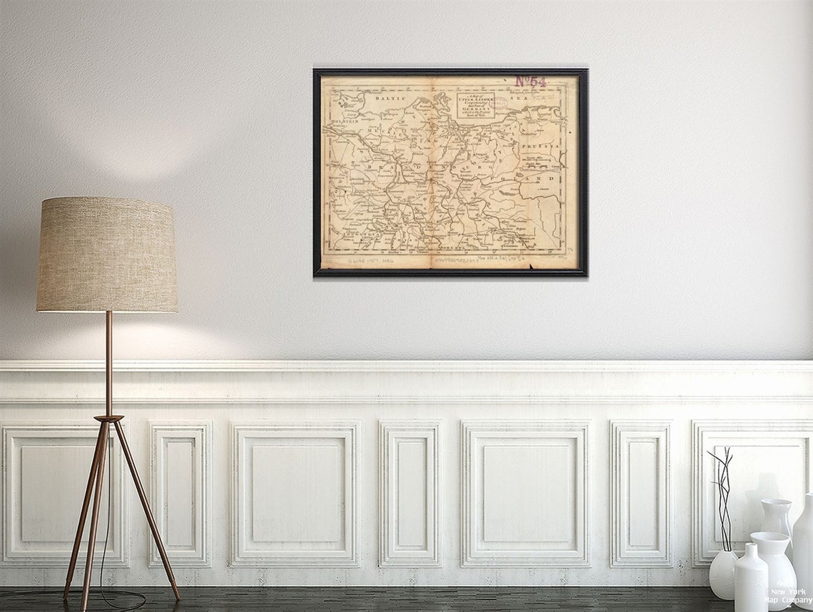 1757 Map Germany Mecklenburgvorpommern Germany Etsy