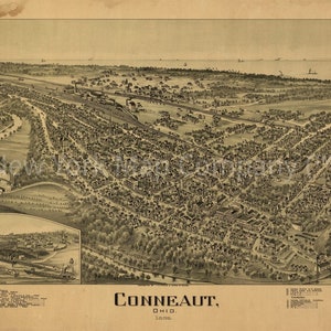 Map 1896 Map Conneaut Ohio 1896 Conneaut Conneaut Ohio - Etsy