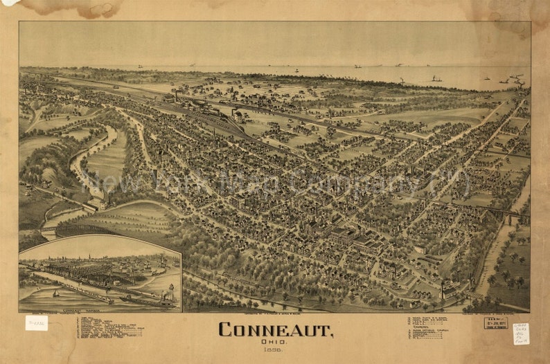 Map 1896 Map Conneaut Ohio 1896 Conneaut Conneaut Ohio - Etsy