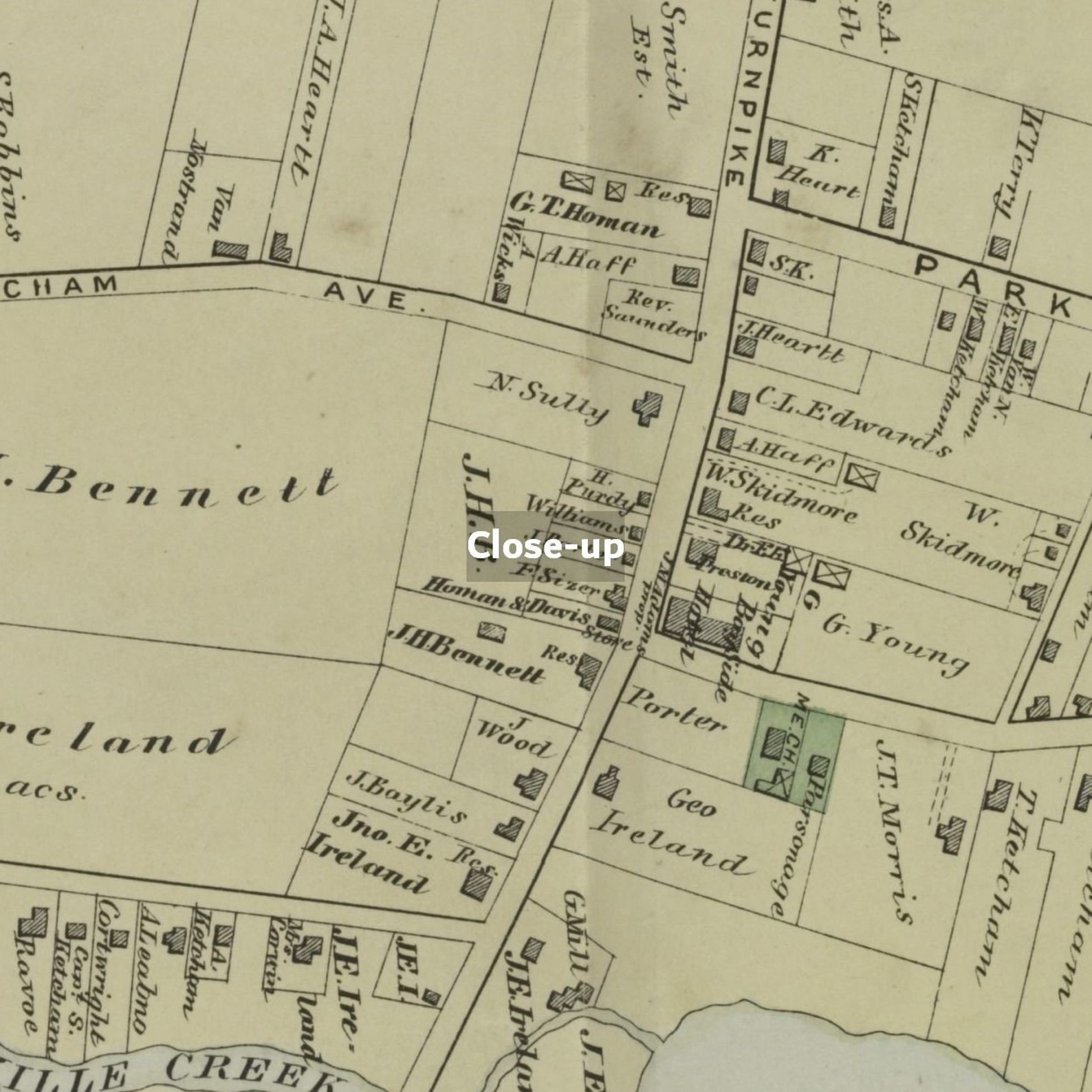 Map 1888 Map of New York Amityville. Villag Wendelken and Co. Etsy