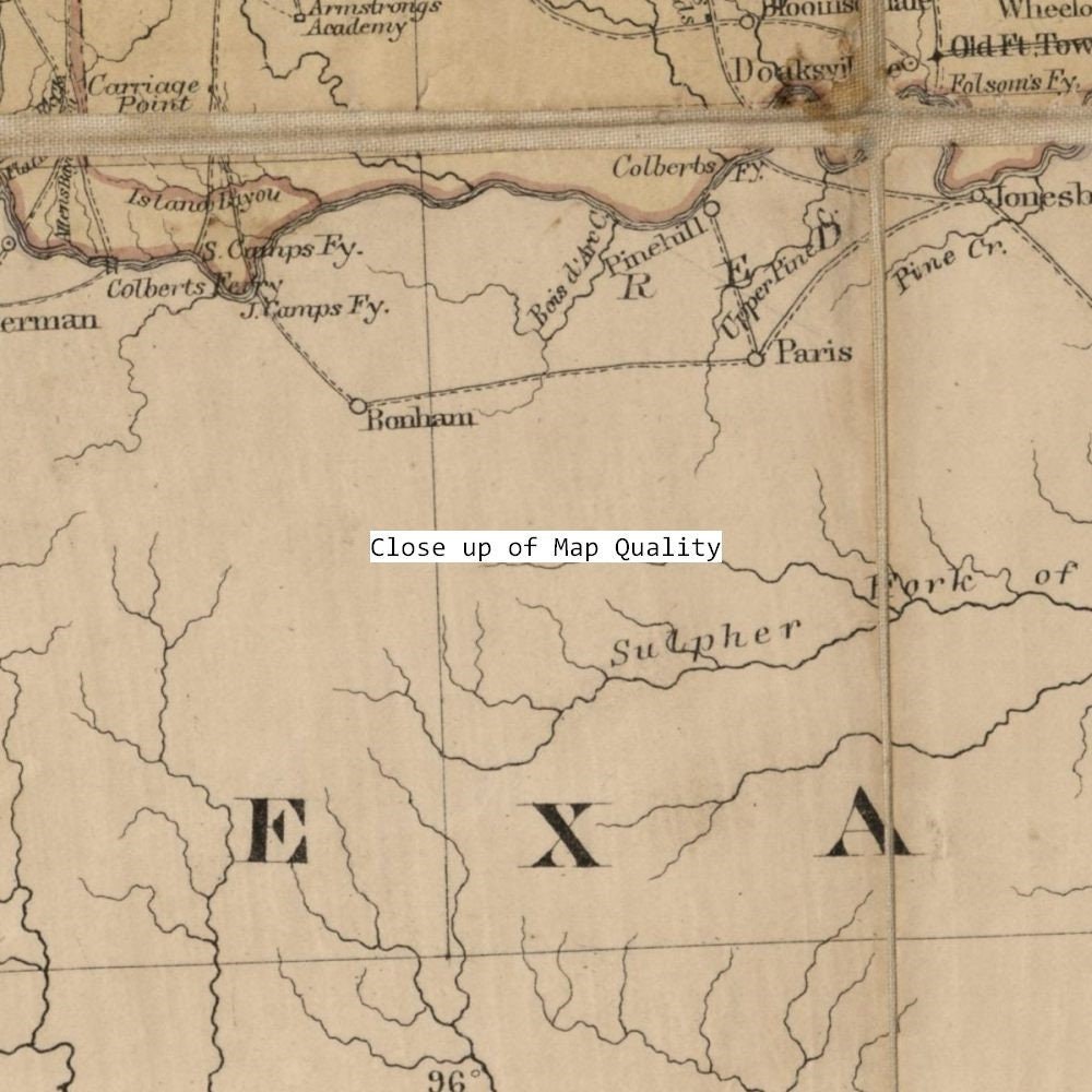 1866 Map Indian Territory with part of the adjoining state of | Etsy