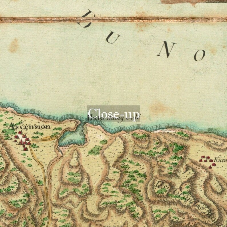 1779 Map Curacao Curacao Tire Des Originaux Hollandois De Etsy