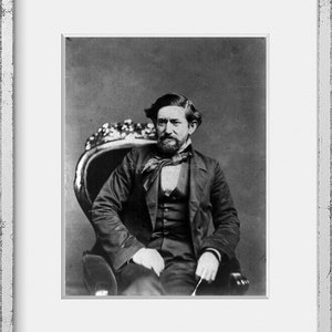 1857 Photo John Coffee Hays, 3/4-length Portrait, Seated in Chair | Historic Photograph Reproduction