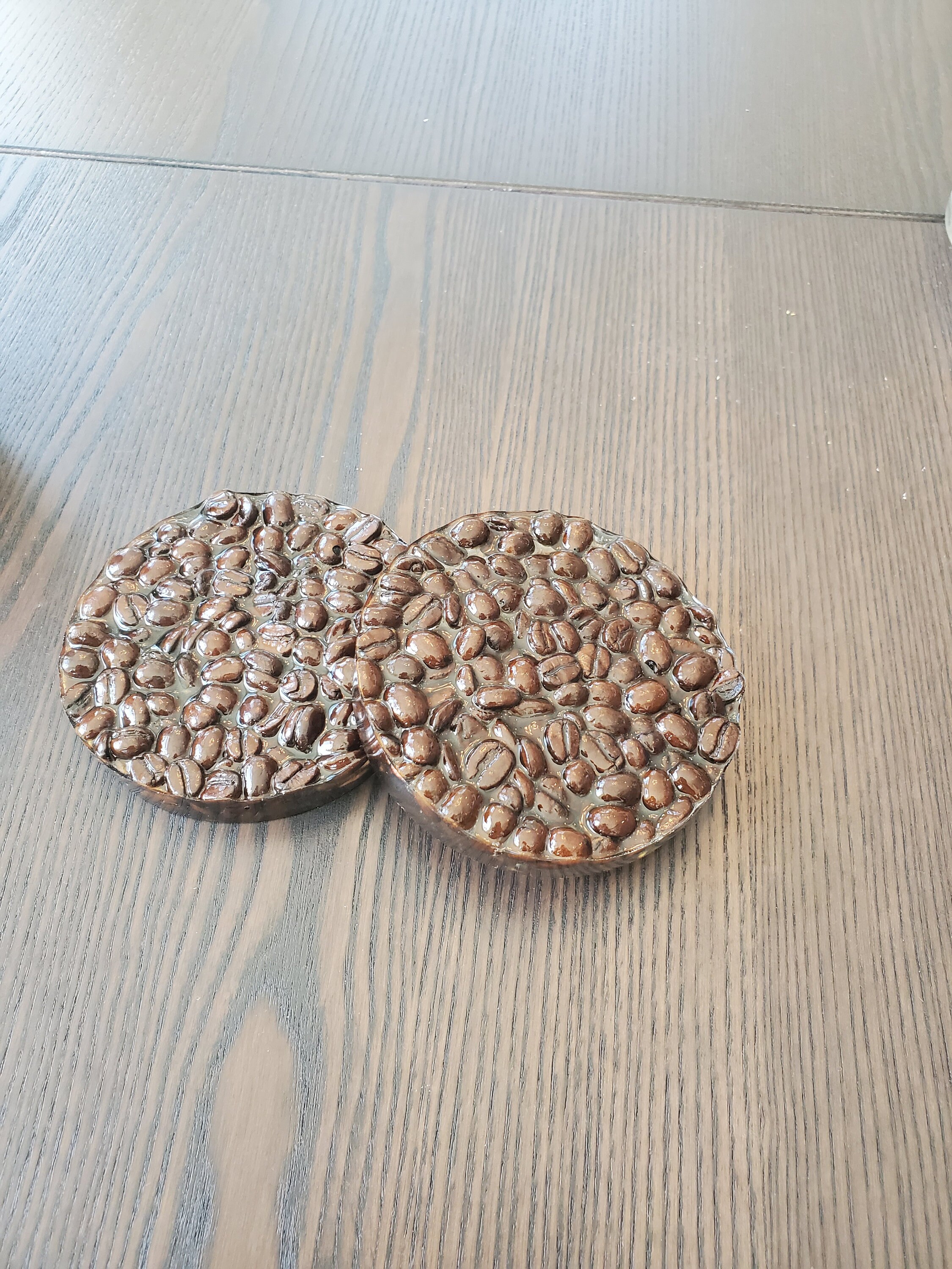 Coffee Bean Epoxy Coaster Set of 2 Etsy