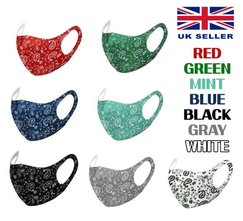 Mens Face Mask in the Uk in Many Colours Stylish Face Mask for Etsy UK