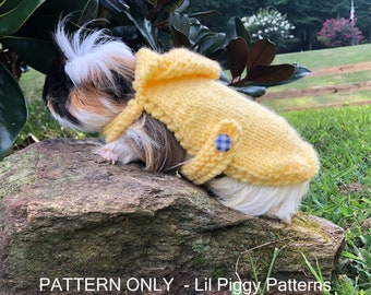 Guinea Pig Pattern Knitted Hoodie PDF digital download