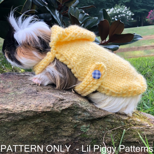 Guinea Pig Pattern Knitted Hoodie PDF digital download