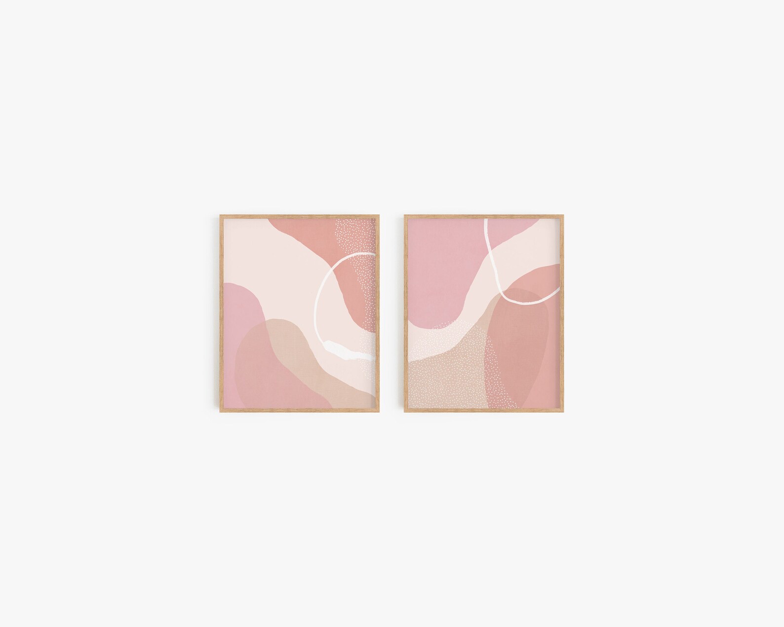 Blush Pink Print Set of 2/ Pastel Pink Wall Art/ Gallery Wall Etsy