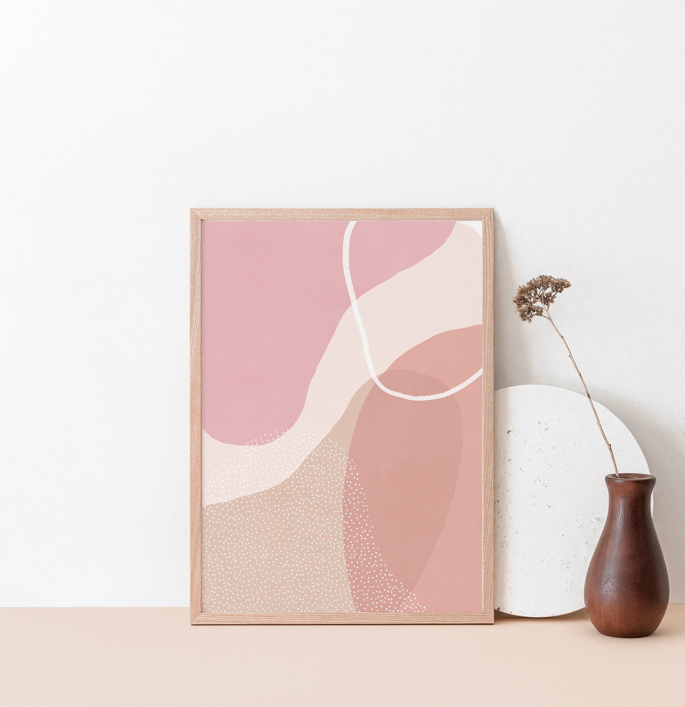 Blush Pink Print Set of 2/ Pastel Pink Wall Art/ Gallery Wall Etsy