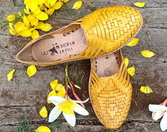 yellow huaraches