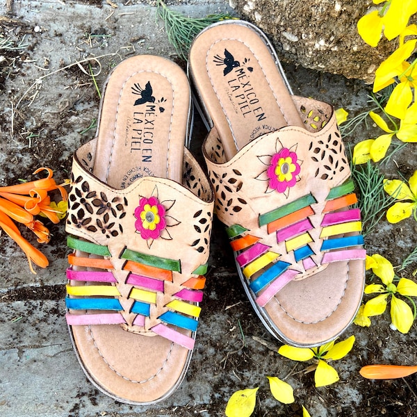 mexican leather chanclas