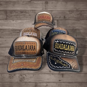 GUADALAJARA MEXICAN Cowboy CAP, Mexican Gifts, Mexican Art, Cowgirl Trucker Cap.