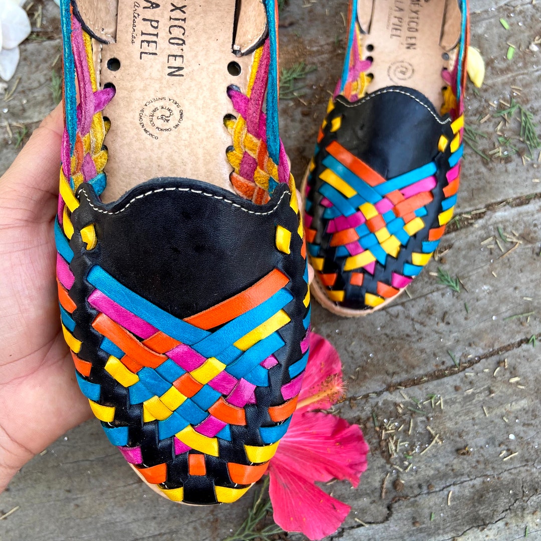 multicolor huarache sandals