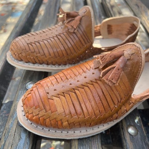 Men’s Artisanal Shoes. All Sizes Boho. Mexican Leather Shoes. Mexican Huarache. Solid Tan Color Shoes. Men’s Fashion Shoes. Gift For Him.