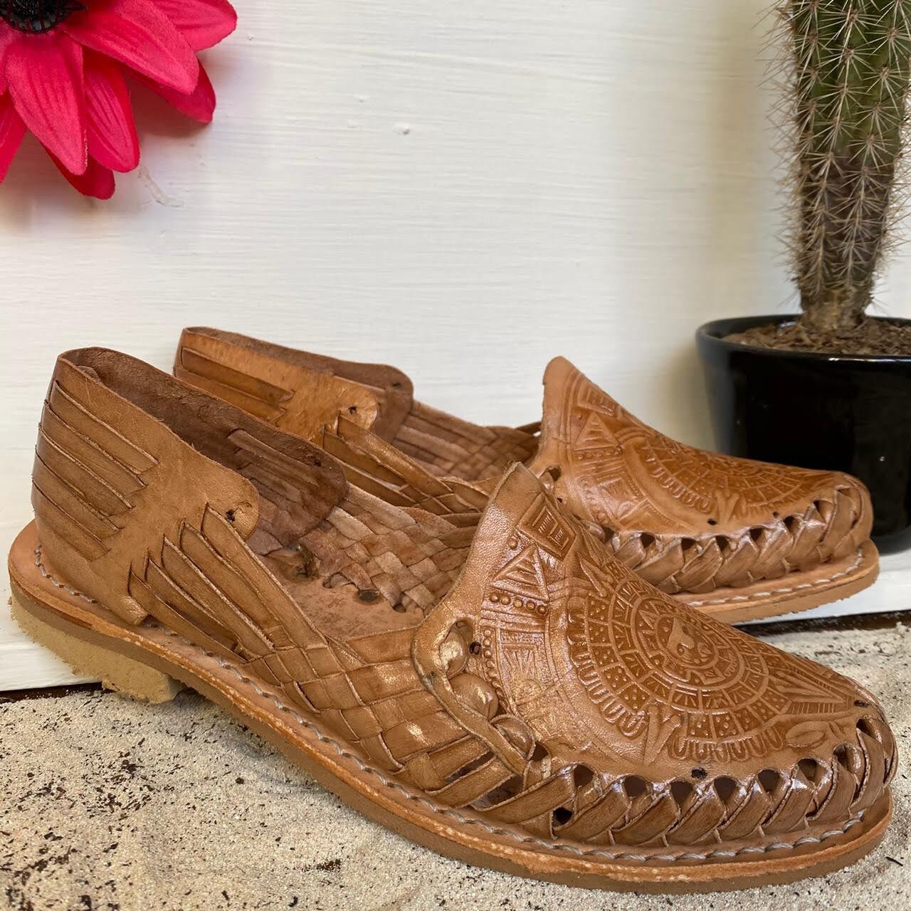 Mexican Artisanal Huarache. Mexican Leather Shoe. Traditional | Etsy