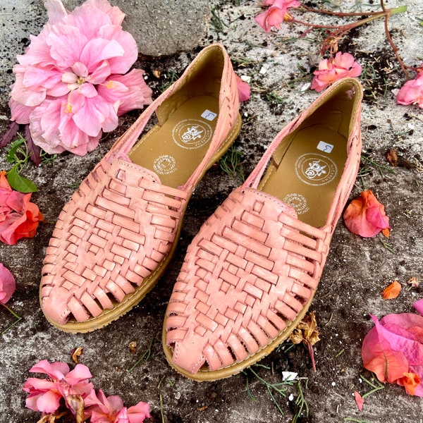 ZAPATOS de PIEL para Mujer. SANDALIAS Mexicanas de Cuero. regalos mexicanos. Lindos Huaraches de Verano.