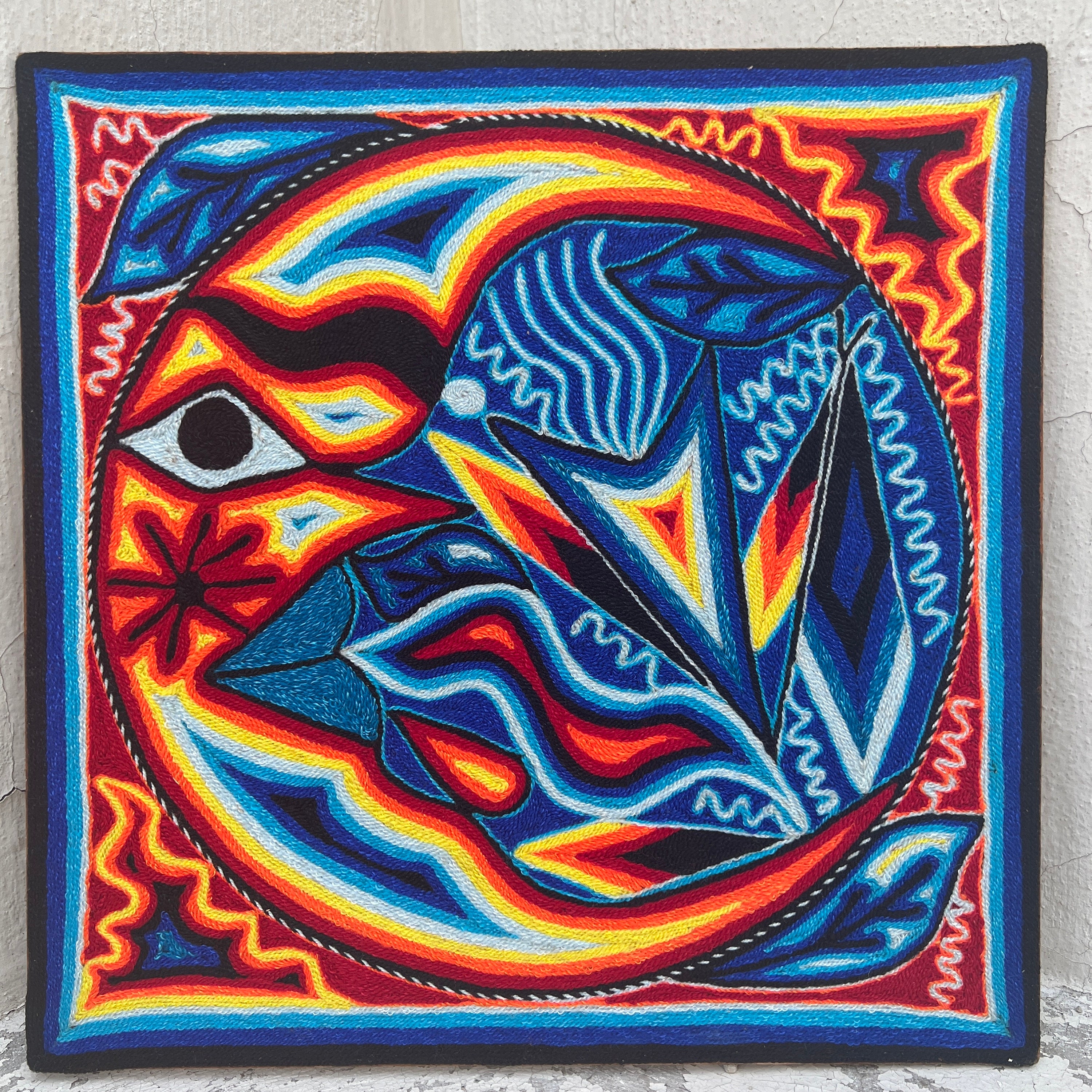 Huichol Yarn Art Collection - Huichol Yarn Painting - YP1033